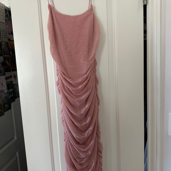 Pink body con midi dress - Picture 1 of 3